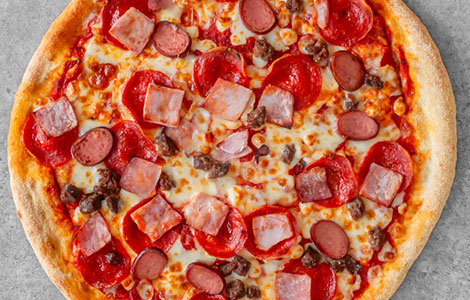 Meat feast pizza
